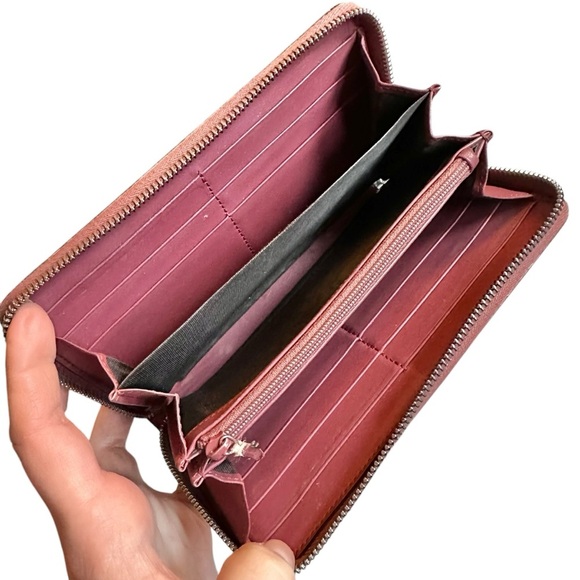 Authentic GUCCI GG Supreme Floral Blooms Pink & Tan Large Zippy Wallet with Box - Picture 10 of 12